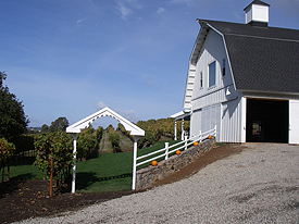 Barn driveway