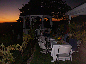 Sunset dinner at Running Rabbit Ranch